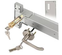 Barres anti-panique pour portes de sortie, dispositif de sortie anti-panique à barre poussée en fer, cylindre serrure porte commerciale 25 pouces avec clé pour portes en bois et en méta
