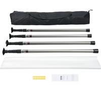 Barres anti-poussière VEVOR, Système anti-poussière Paroi anti-poussière avec 4 barres télescopiques & sac de transport, 4 Hauteur réglable Max. 3,66 m, 10 x 4 m Film plastique, pour la décoration int