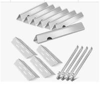 Barres aromatisantes 66797, brûleurs 67490 et déflecteurs de chaleur 66041 pour Weber GS4 Genesis II 400 Series, E-410 E-435 S-410 S-435 SE-410, pièces Genesis GS4 II LX E/S-440, pièces en acier