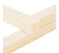Barres carrées pleines en plastique ABS, Barre Plate en Plastique ABS Beige 500mmx20mmx10-30mm 2 Pcs