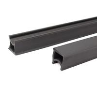 Barres de recouvrement en caoutchouc pour rainures en T de 18 mm, 4 x 500 mm