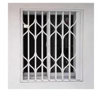 Barres de sécurité horizontales pliables en aluminium blanc, garde-corps verrouillable anti-éclatement pour sous-sol, clôture d'évacuation invisible (76 x 140 cm)