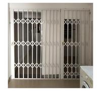 Barres de sécurité pliables réglables de 100 à 140 cm - Grille blanche avec double verrouillage - Protection intérieure contre les intrusions - Rail de fenêtre anti-intrusion pour sécurité améliorée
