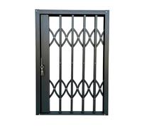 Barres Sécurité Fenêtre Extensibles Aluminium Coulissantes | Grille Verrouillable 90x120cm, Design Pliable Extensible Pour Portes Fenêtres, Résistante À La Rouille, Installation Facile