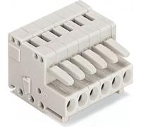 Barrette à ressort WAGO à 1 conducteur ; CAGE CLAMP® ; 1,5 mm² ; gris clair 734-106