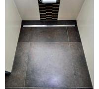 Barrette de finition pour évacuation linéaire Fundo Riolito neo - inox - L. 110 cm