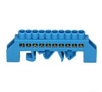 Barrette de Terre pour cuivre 6P pour Câblage Électrique Barrette(10-hole) | Marquage neutre, de fixation stable, des desserrages, 4 points de connexion, sécurité accrue
