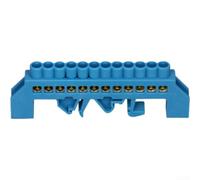 Barrette de Terre pour cuivre 6P pour Câblage Électrique Barrette(12-hole) | Marquage neutre, de fixation stable, des desserrages, 4 points de connexion, sécurité accrue
