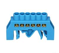 Barrette de Terre pour cuivre 6P pour Câblage Électrique Barrette(6-hole) | Marquage neutre, de fixation stable, des desserrages, 4 points de connexion, sécurité accrue