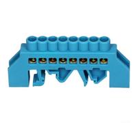 Barrette de Terre pour cuivre 6P pour Câblage Électrique Barrette(8-hole) | Marquage neutre, de fixation stable, des desserrages, 4 points de connexion, sécurité accrue