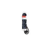 Barrette multiprise extra-plate LEGRAND 4 prises 2P+T 3 m Noir/Gris 16A 3680 W 3 prises inclinées 45° 1 à 90°