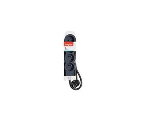 Barrette multiprise extra-plate LEGRAND 4 prises 2P+T 3 m Noir/Gris 16A 3680 W 3 prises inclinées 45° 1 à 90°