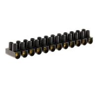 Barrettes de raccordement - ZENITECH - 12 plots - Noir - 10mm² - 16 A