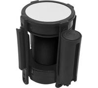 Barrière à bande rétractable 200 cm Noir Noir G