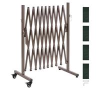 Barrière à ciseaux Barrière de sécurité - Barrière extensible jusqu'à 3,07 m - Enroulable avec roulettes blocables - Métal - Pour l'extérieur, les chantiers et l'industrie - Pliable