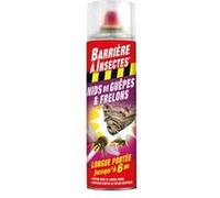BARRIERE A INSECTES Aérosol - 500 ml - Nids de guêpes frelons - Protection 4 semaines - Intérieur Extérieur Rouge, violet et blanc