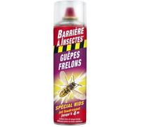 BARRIERE A INSECTES Aérosol contre les Guêpes, Frelons Spécial Nids, Prêt à l'emploi, 500 ml, BARGUEPE500