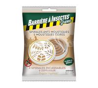 BARRIERE A INSECTES Green Anti-moustiques à Base de géraniol et boîtier décoratif-Sachet de 4 Spirales + 1 diffuseur, Nicht Zutreffend