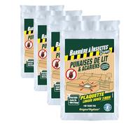 BARRIERE A INSECTES GREEN Tablette Anti Punaises de Lit & Acariens, Longue Durée, Actif d'Origine Végétale, 1 Tablette, BARBIOTAB1 (Lot de 4)