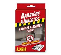 BARRIÈRE A INSECTES Pièges Collants Anti-Cafards, 2 pièges | Pack de 2 pièges. Jusqu'à 3 mois d'efficacité. Sans insecticide.
