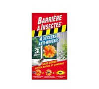 BARRIERE A INSECTES Stickers Anti-Mouches Vitres, Jusqu'à 3 mois d'efficacité, 4 Stickers, BARSTIK4