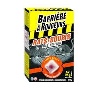 BARRIERE A RONGEURS Appât sur céréales Contre l'invasion des Rats & Souris, Prêt à l'emploi, 150 g, BARASOCER150, Noir