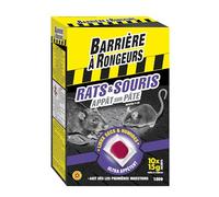 BARRIERE A RONGEURS BARASOPAT150 Lutte contre Rats & Souris - Appât sur pâte Noir 12 x 5 x 18.5 cm 150 g