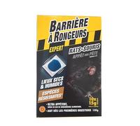 BARRIÈRE À RONGEURS EXPERT, Appât sur pâte Contre Rats & Souris, Espèces résistantes, 10 sachets de 15 g, BARPATREZ150
