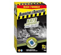 BARRIERE A RONGEURS Rats & Campagnols - Appât sur pâte Maxi Format 400 g, Nicht Zutreffend