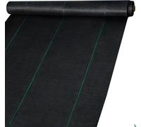 Barrière anti-mauvaises herbes tissée en PP ultra-résistante 6 x 300 pieds (1,8 x 91 m) pour couvrir le sol 2,4 oz