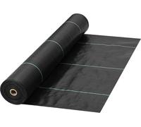 Barrière anti-mauvaises herbes, toile paysagère 5,8 oz, tapis de couverture 3 pi x 300 pi, géotextile tissé résistant pour contrôler les mauvaises herbes, pour jardin, terrasse, noir