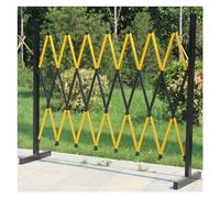 Barrière de Circulation Portable - Clôture de sécurité Industrielle Extensible, Portail de sécurité extérieur à Ciseaux Facile à Installer, Jaune et Noir, Dimensions : 1,