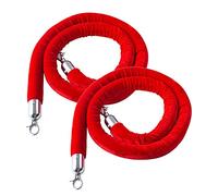 Barrière de Corde en Velours Rouge avec Crochets, 5 6 8 10 14 16 Pouces de Long, 2 pièces Cordes de File d'attente pour Hall d'hôtel pour Le contrôle des foules dans Les salles de cinéma