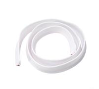 Barrière de douche en silicone pour salle de bain et cuisine, bande d'étanchéité en caoutchouc souple avec montage en acrylique, blanc, 100 cm (150 cm)