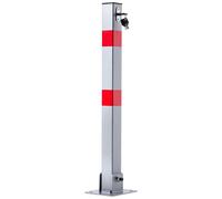 Barrière de parking rabattable - Poteau de parking de 65 cm - Barrière rabattable - Fixation au sol - Poteau de délimitation pour parking et entrée