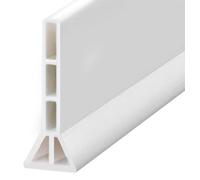 Barrière de protection anti-éclaboussures pour douche, adhésive, 1,5 m de long, 10 cm de haut, blanche