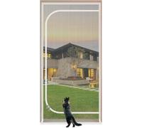 Barrière de protection pour balcon respectueuse des animaux - Moustiquaire - 90 x 210 cm - Barrière anti-chats blanche