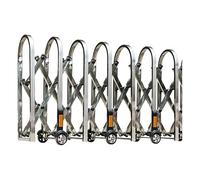 Barrière de sécurité Extensible, clôture de Garage Portable de 90 cm de Haut, Portail de Circulation rétractable pour Usage extérieur, argenté, 10 x 0,9 m, Facile à Insta