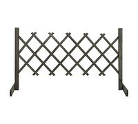 Barrière de Sécurité Extensible, Clôture de Jardin Treillis Extérieur Gris 120x60 cm Bois de sapin