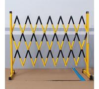 Barrière de sécurité extensible et portable avec roulettes - Barrières de contrôle de foule flexibles en accordéon pour événements extérieurs, autoroutes, centres commerciaux, chantiers (Jau