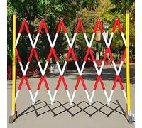 Barrière de sécurité Mobile rétractable et Pliable - Séparateur de Route Extensible Rouge et Jaune 1,2 x 4 m - Idéale pour la Gestion des foules et l'organisation d'événements