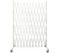 Barrière de sécurité rétractable et Extensible avec Roues pour la Gestion du trafic, idéale pour Les secteurs Industriel et Scolaire. Couleur : Blanc, 150 x 350 cm. Améli