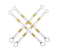 Barrière De Sécurité Télescopique À Extensible en Plastique pour Parkings Et Chantiers Routiers Poteaux De Sécurité Réglables De 1,25 À 2(4Pcs)