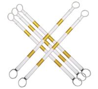 Barrière de sécurité télescopique en plastique extensible haute visibilité, rétractable, pour parkings et chantiers routiers ; lot de 5 à 20 cônes de signalisation télescopiques avec bande r