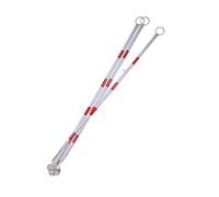 Barrière de signalisation Extensible à cônes, Lot de 25 barrières de sécurité rétractables en PVC avec Bande réfléchissante pour travaux Routiers, Gestion des foules et événements, Hauteur r