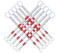 Barrière de signalisation réglable avec Bande réfléchissante - Séparateur de sécurité rétractable de 47 à 78 Pouces - Lot de 10 cônes de signalisation Rouges et Blancs pour Une sécurité et u