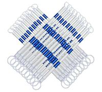 Barrière de signalisation réglable avec cônes - Dispositif de sécurité rétractable de 119 à 198 cm (47 à 78 Pouces) avec Bande réfléchissante, 20 cônes Bleus et Blancs, idéal pour la Gestion