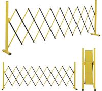Barrière en aluminium HWC-B34, barrière extensible, barrière de protection extensible, 103 x 32-265 cm ~ jaune-noir