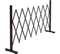 Barrière en aluminium MENDLER HWC-K56 extensible pivotante en acier 103x36-265x31cm marron G