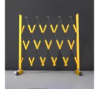 Barrière Extensible - Barrière de Circulation rétractable de 119,9 cm de Haut avec Roues, verrou Portable pour allée de Chantier et Usage extérieur